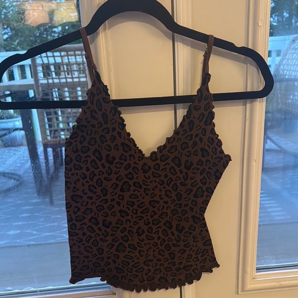 Free people Leopard Print Cami Top